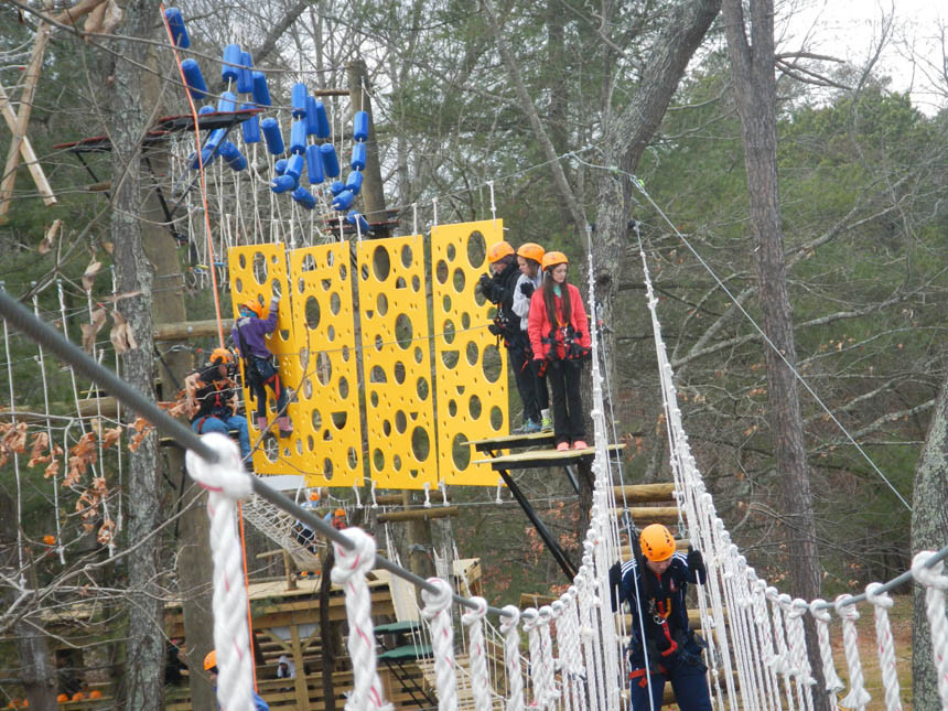 Asheville Treetops Adventure Park Ziplines High Ropes Challenge