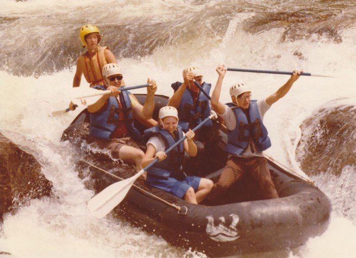 Early Rafting, Bull Sluice Rapid, Chattooga River